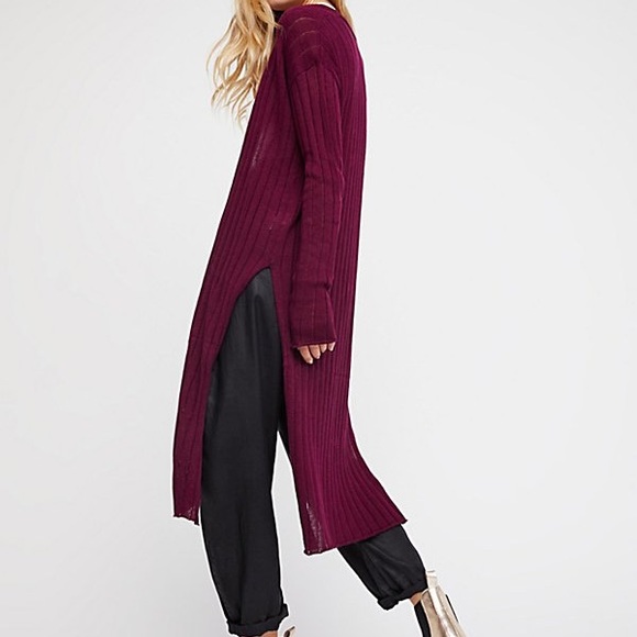 Free people raspberry color cardigan - Picture 5 of 5
